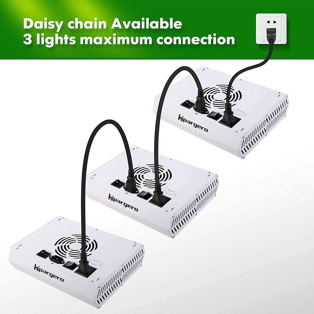 HG800 LED Grow Light Full Spectrum Including UV IR 3000K COBs 3W Osram Chips Veg and Bloom Switches Daisy Chain Design